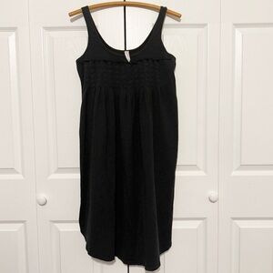 Daily Practice Anthropologie Black Cotton Mini Dress Small Sleeveless Scoop Neck